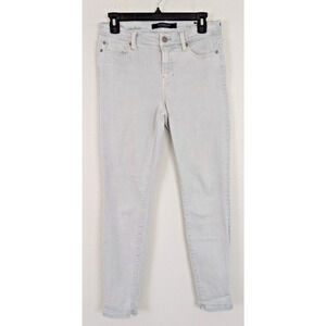 Liverpool sz 4/27 The Ankle Skinny Jeans gray denim stretchy mid rise 3899